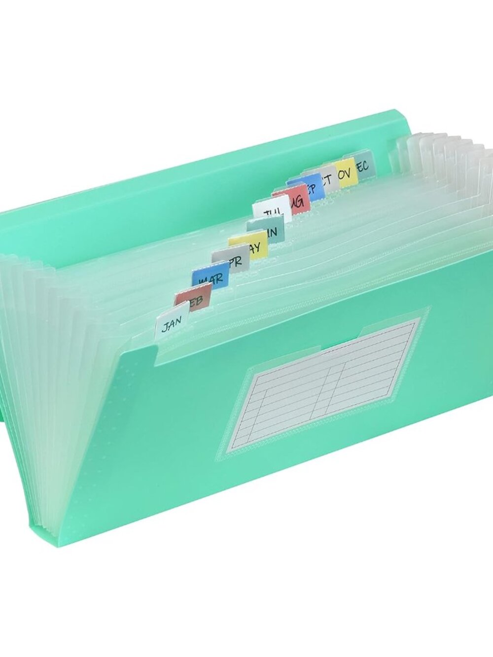 13-Pocket Poly Expanding File, 10 x 5 Inches, Junior Size for Receipts and Check